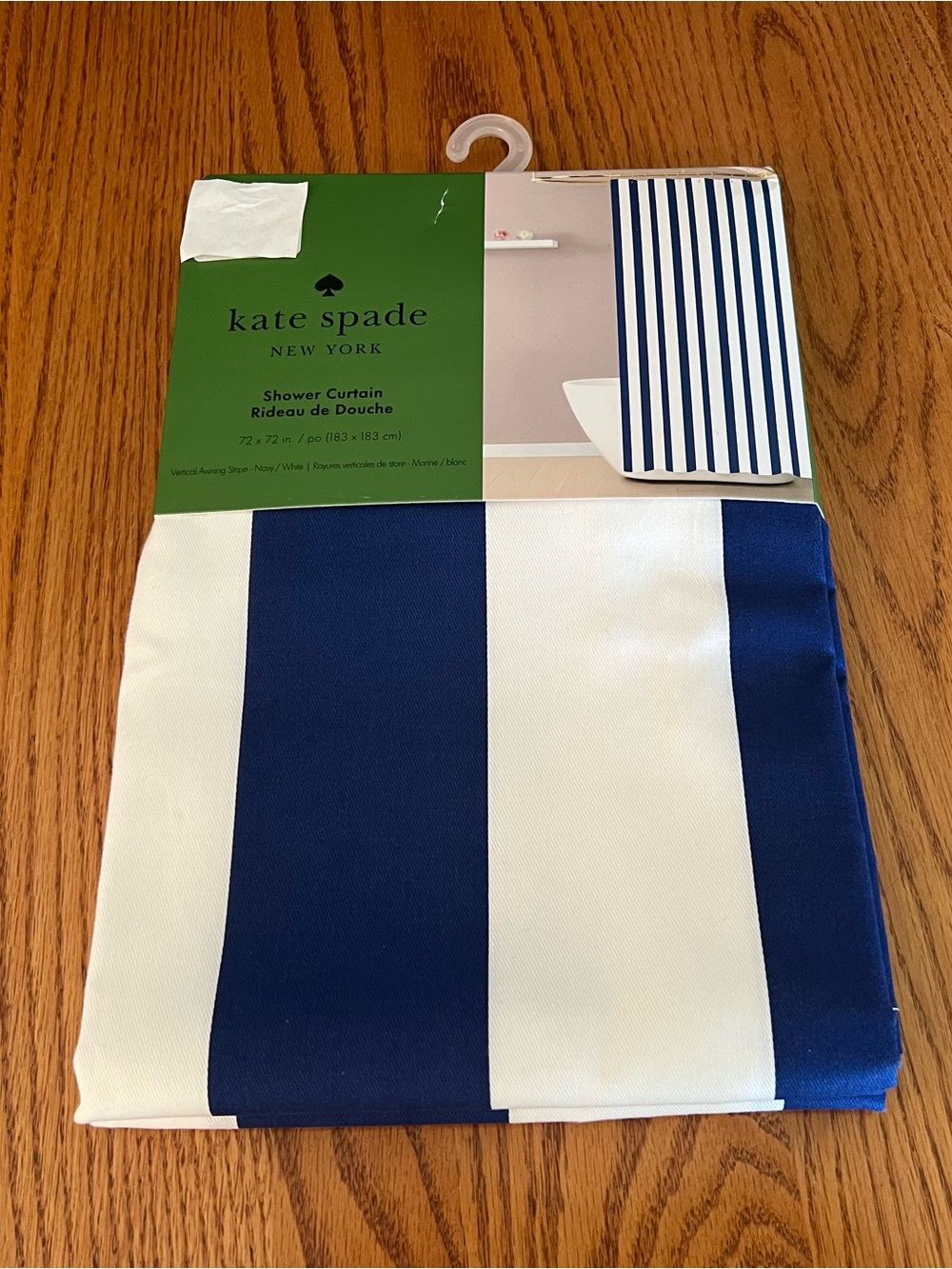 Kate Spade Navy Stripe Shower Curtain